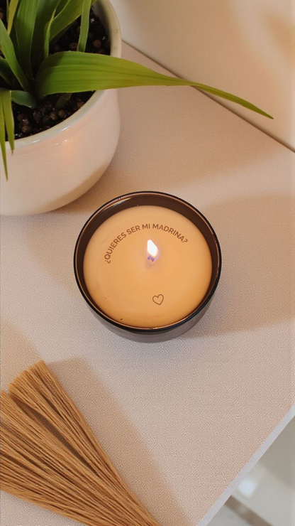 Vela con mensaje oculto