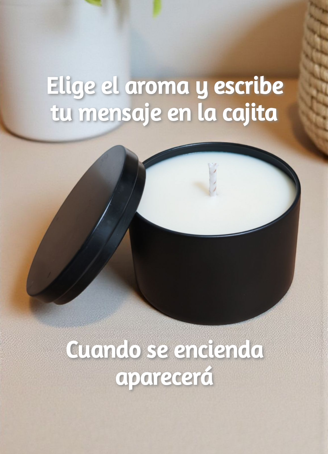 Vela con mensaje oculto