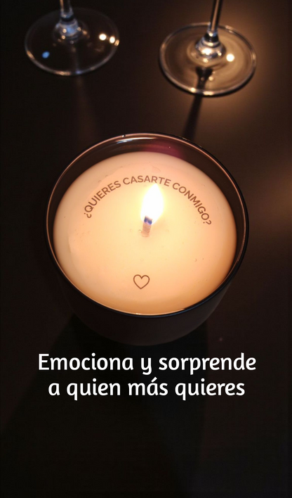 Vela con mensaje oculto